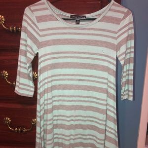 Teal and Grey Half Sleeve Dress